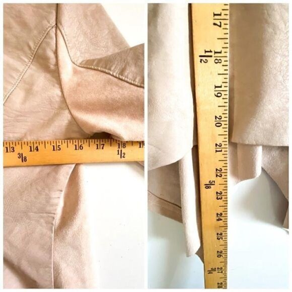 BLANKNYC Faux Leather Mixed Media Drape Front Jacket Size S - Picture 10 of 10
